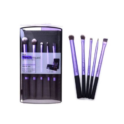 ست براش 5 عددی کیف دار آرایش چشم ریل تکنیک مدل Enhanced Eyesa
