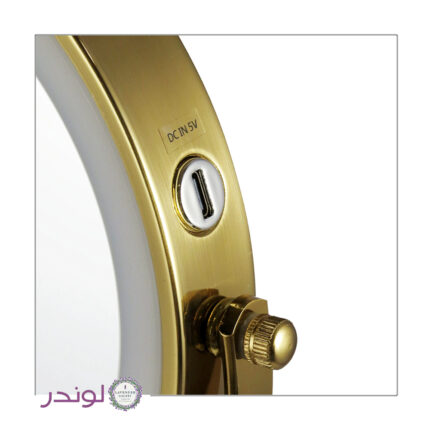 آینه رینگ لایت ۷ برابر شارژی حرفه‌ای با نور LED سه حالته و بزرگنمایی ۷X