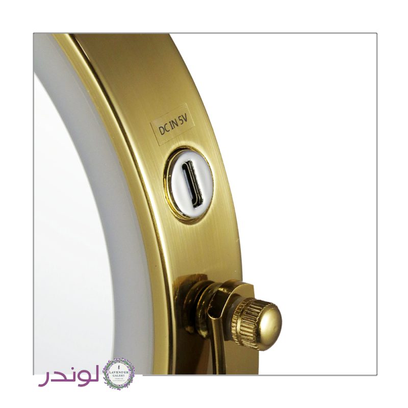 آینه رینگ لایت ۷ برابر شارژی حرفه‌ای با نور LED سه حالته و بزرگنمایی ۷X