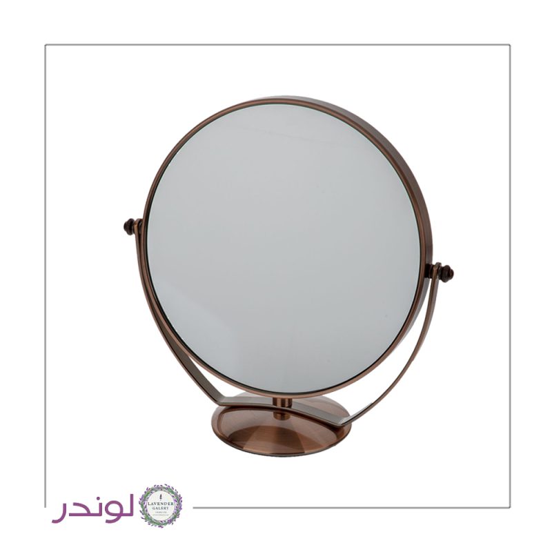 آینه پایه کوتاه برنزی با بزرگ‌نمایی 7 برابر