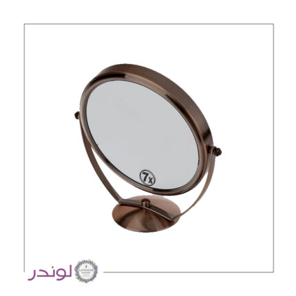 آینه پایه کوتاه برنزی با بزرگ‌نمایی 7 برابر