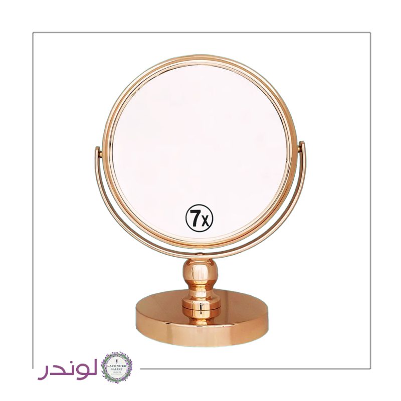 آینه پایه کوتاه طلایی