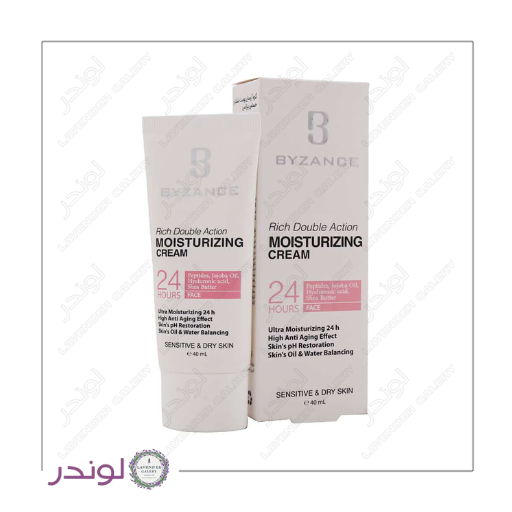 کرم آبرسان پوست خشک بیزانس حاوی هیالورونیک اسید و پپتید
