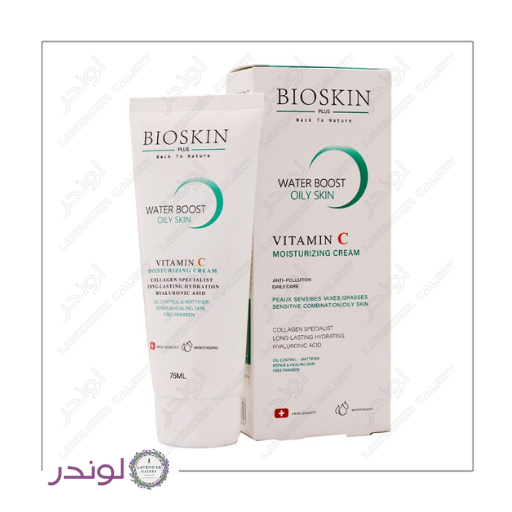 کنترل چربی و آبرسانی با مرطوب کننده بایو اسکین کرم مرطوب کننده بایو اسکین پوست چرب حاوی ویتامین C و آووکادو