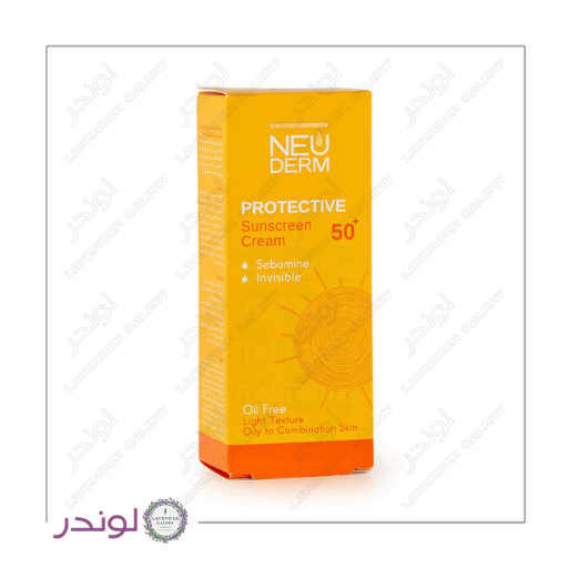 ضدآفتاب بی رنگ نئودرم چرب neuderm oily skin spf50 کرم ضد آفتاب بدون رنگ نئودرم SPF 50 پوست چرب