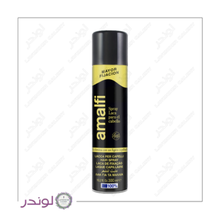 اسپری حالت دهنده مو مشکی آمالفی ۳۰۰ میل | تثبیت قوی + بدون چسبندگی + وگان